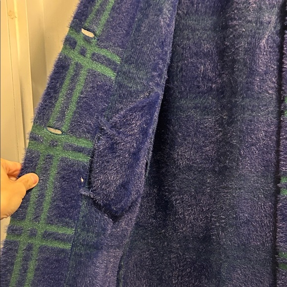 NVLT Anthropologie Blue and Green Plaid Women’s Coat, Size Small - Picture 4 of 7